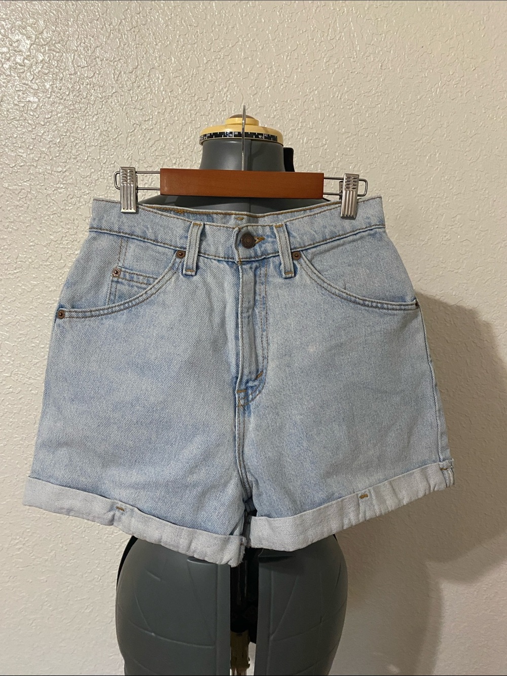 Levi's Vintage Light Blue High-Rise Denim Shorts